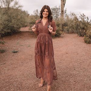 Mauve maxi dress